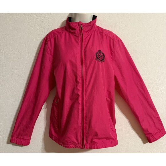 Ralph Lauren Active Windbreaker Jacket XL Pink Lightweight Nylon Coat - Picture 6 of 11